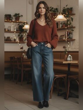 (#52) SOAKED IN LUXURY Tuesday V-Neck Sweater